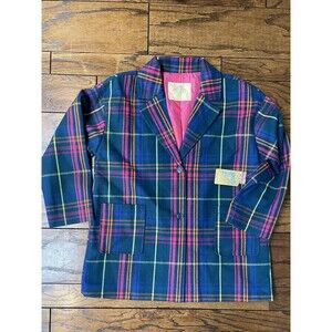 Plaid Light Weight Womens Jacket Size 2XL and a XL Button Front